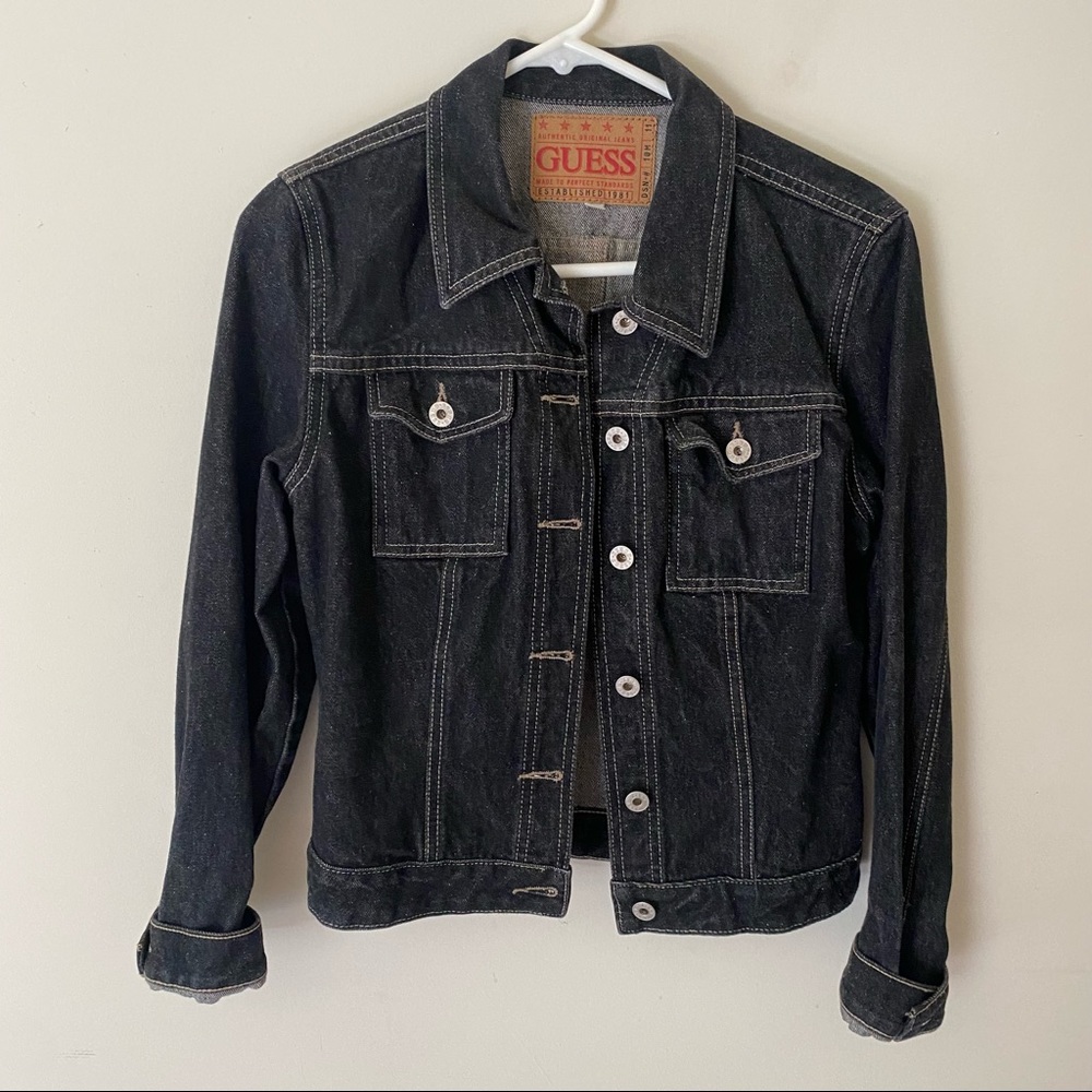 Guess Dark Jean Jacket Women’s Size L